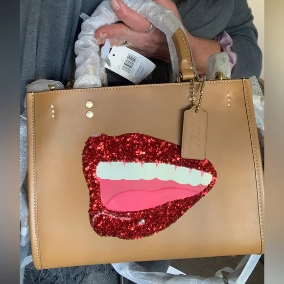 Coach rogue leather sequins shop